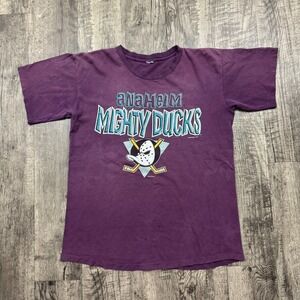 Vintage Anaheim Mighty Ducks Salem Sportswear NHL Hockey T Shirt Sz L